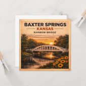 Moederweg Kansas Regenboogbrug Kaart (Voorkant / Achterkant in situ)