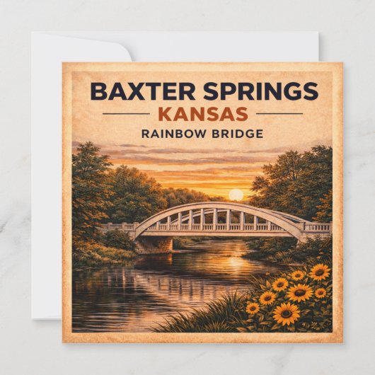 Moederweg Kansas Regenboogbrug Kaart (Voorkant)