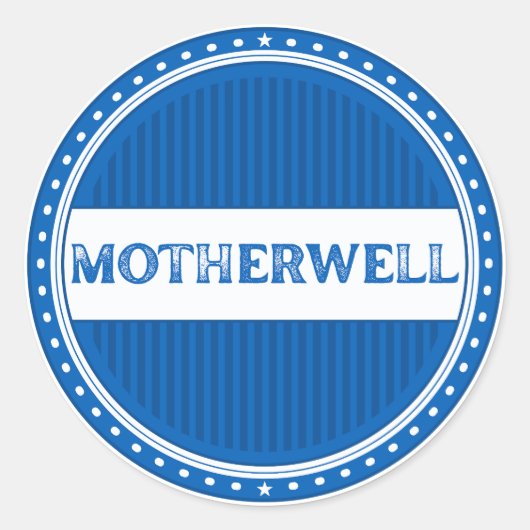 Moederwell City Pride Embleem – Schotse identiteit Ronde Sticker (Voorkant)