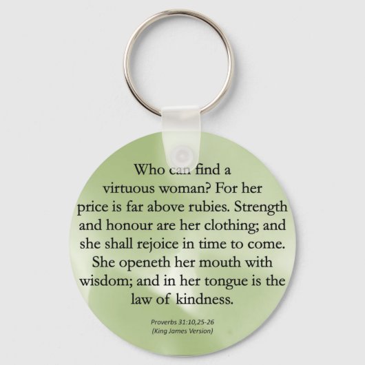 Moederwortel kan niet worden gemeten (Proverbs 31) Sleutelhanger (Voorkant)