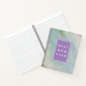 Moederzeemeerminnaars blauwe glitter notitieboek (Binnen)