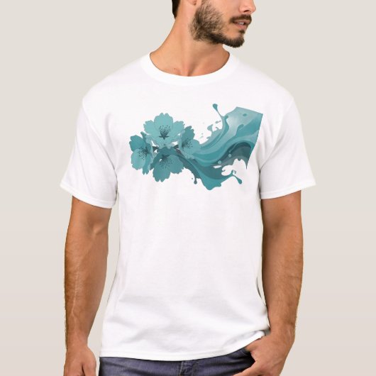 Moedig ABSTRACTE BLOEM Grafisch T-shirt ontwerp (Voorkant)