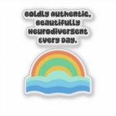 Moedig Authentiek Mooi Neurodivergent Sticker (Voorkant)