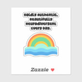 Moedig Authentiek Mooi Neurodivergent Sticker (Vel)