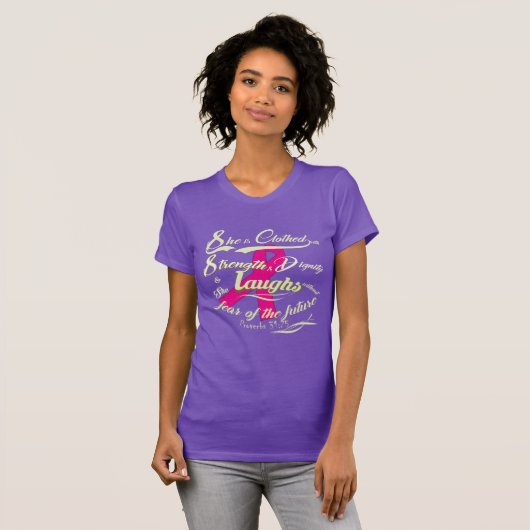 Moedig-Borstkankerbewustzijn T-shirt (Voorkant volledig)