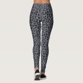 Moedig Chic: Grijs en zwart Leopard Print Leggings (Achterkant)