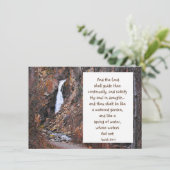 Moedig de Natuur van de Schrift Isaiah Waterfall a Kaart (Staand voorkant)