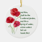 Moedig de Promise Scripting Isaiah Poppy Garden aa Keramisch Ornament (Voorkant)