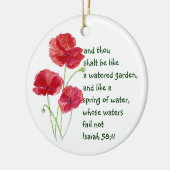 Moedig de Promise Scripting Isaiah Poppy Garden aa Keramisch Ornament (Links)