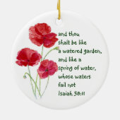 Moedig de Promise Scripting Isaiah Poppy Garden aa Keramisch Ornament (Achterkant)