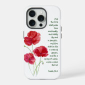 Moedig de Schrift Jesaja Poppy Garden Bloem iPhone Hoesje (Achterkant)