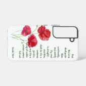 Moedig de Schrift Jesaja Poppy Garden Bloem Samsung Galaxy Hoesje (Achterkant horizontaal)