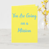 Moedig degenen aan die aan missiereizen beginnen. kaart (Gele Bloem)