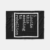 Moedig deze bijeenkomst aan tot rebellie fleece deken (Voorkant (Horizontaal))