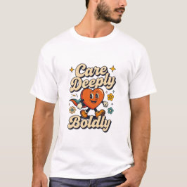 Moedig Diep Cute Hart Ontwerp T-shirt