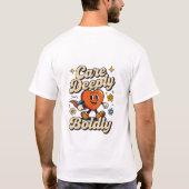 Moedig Diep Cute Hart Ontwerp T-shirt (Achterkant)