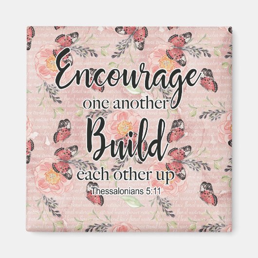 Moedig elkaar aan elkaar op Magnet bouwen (Voorkant)