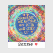 Moedig elkaar aan leuke blauwe inspiratie sticker (Vel)