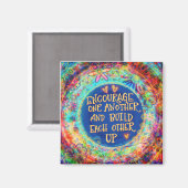 Moedig elkaar aan met een kleurrijk Inspirerend Magneet (Voorkant / Achterkant)