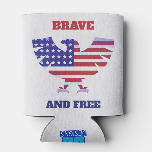 Moedig en vrij blikjeskoeler (Achterkant)