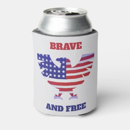 Moedig en vrij blikjeskoeler (Blikje Achterkant)