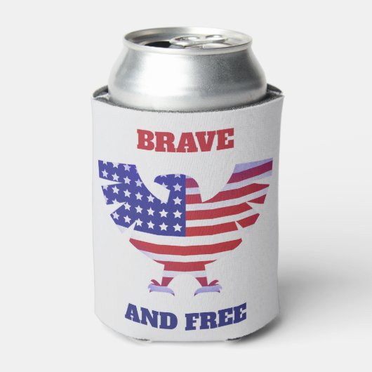 Moedig en vrij blikjeskoeler (Blikje Voorkant)