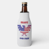 Moedig en vrij flesjeskoeler (Fles Voorkant)