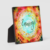 Moedig florale grillige inspiratie aan fotoplaat (Voorkant)