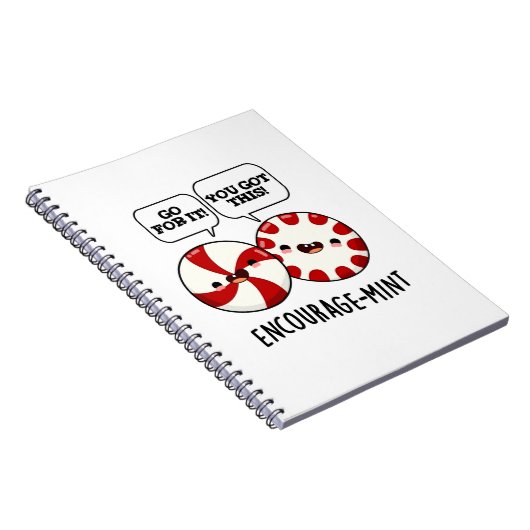 Moedig Funny Snoep Pun aan Notitieboek (Rechterzijde)