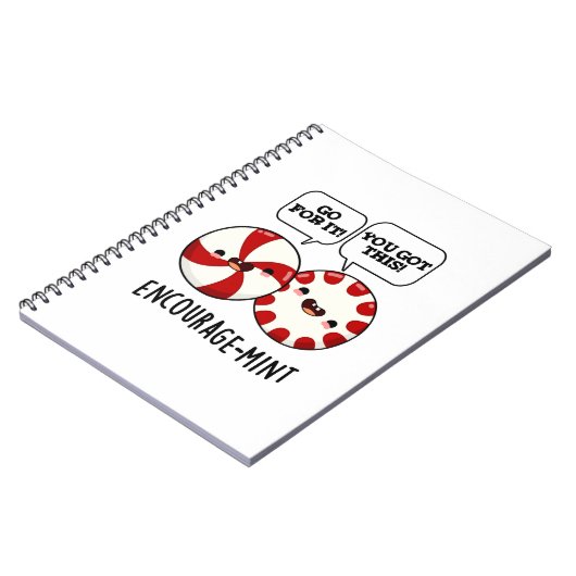 Moedig Funny Snoep Pun aan Notitieboek (Linkerzijde)