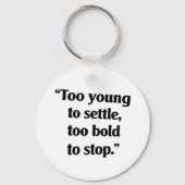 Moedig genoeg om door te gaan sleutelhanger (Achterkant)