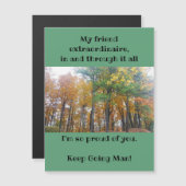 Moedig hem magnetisch Wenskaart aan (Voorkant / Achterkant)