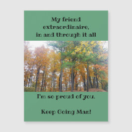 Moedig hem magnetisch Wenskaart aan