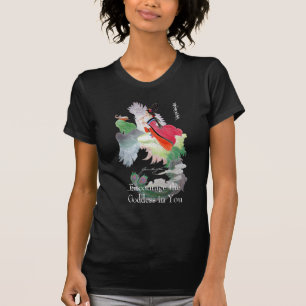 Moedig het donkere shirt van godin aan