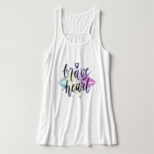 Moedig in hart Boheemse stijl Tanktop (Design voorkant)