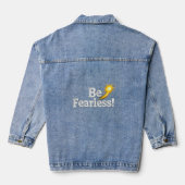 Moedig Inspirerende Dames Denim Jas Jacket (Achterkant)