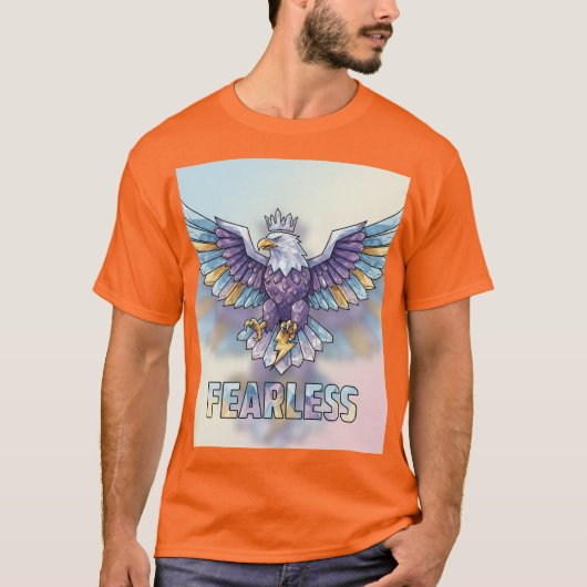 Moedig Kristal Adelaar Embleem T-shirt (Voorkant)