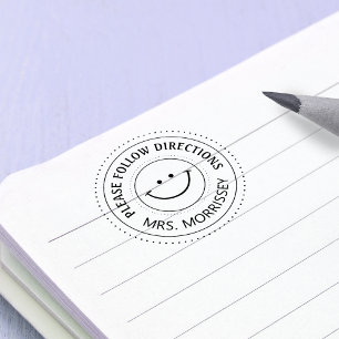Moedig Leerlingen Aan Om Richtlijnen Te Volgen Ler Zelfinktende Stempel