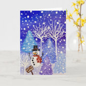 Moedig me aan "laat het sneeuwen" kaart (Gele Bloem)