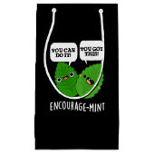 Moedig-munt Positieve Mint Pun Donker BG Klein Cadeauzakje (Voorkant)