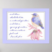 Moedig Promise Scripting Isaiah Bluebird Garden aa Poster (Voorkant)