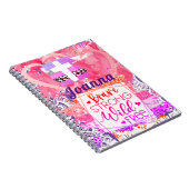 Moedig Sterk Wild Vrij Cross Spiral Notebook Notitieboek (Rechterzijde)