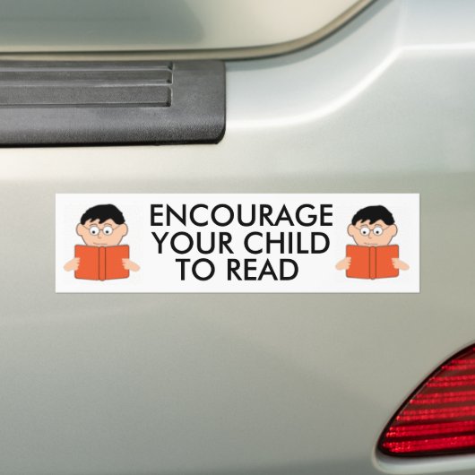 Moedig uw kind aan om Bumpersticker te lezen (Op auto)