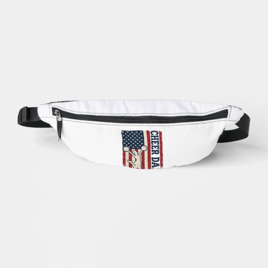 Moedig Vader Patriottische Amerikaanse Vlag Vector Heuptasje (Voorkant)