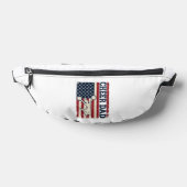 Moedig Vader Patriottische Amerikaanse Vlag Vector Heuptasje (Liggend)