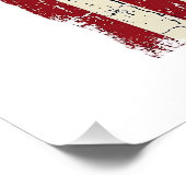 Moedig Vader Patriottische Amerikaanse Vlag Vector Perfect Poster (Hoek)