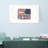 Moedig Vader Patriottische Amerikaanse Vlag Vector Spandoek (Beurs)