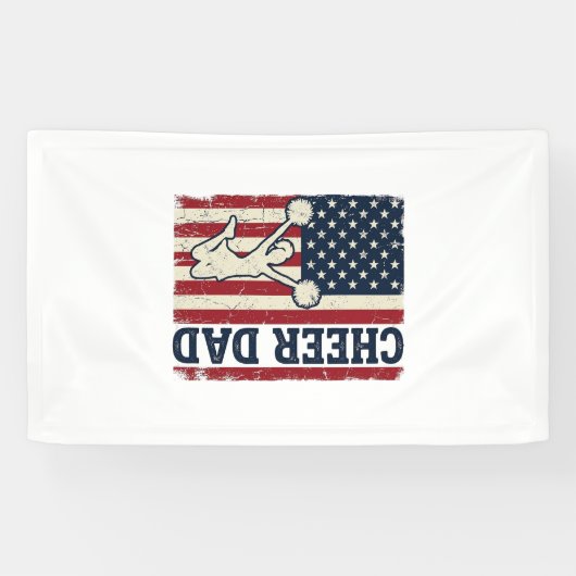 Moedig Vader Patriottische Amerikaanse Vlag Vector Spandoek (Horizontaal)