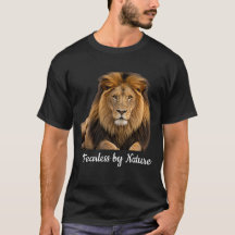 Moedig van nature leeuw grafische T-shirt | Kracht