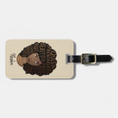 Moedig zwarte vrouwen aan, geniet van de reis, bei bagagelabel (Voorkant horizontaal)